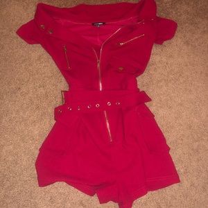 Fashion nova red romper
